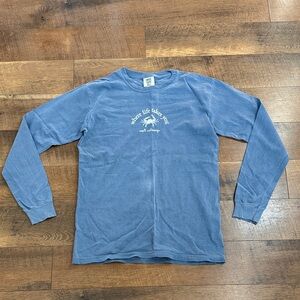 Women’s Blue Long Sleeve Crab Shirt